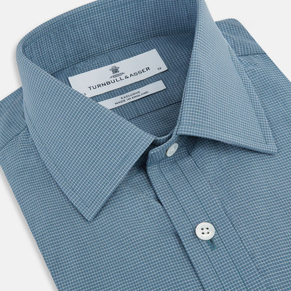 Steel Grey Pin Check Mayfair Shirt