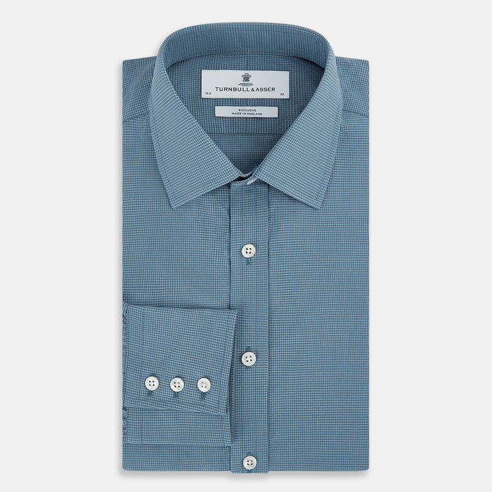 Steel Grey Pin Check Mayfair Shirt Image 4