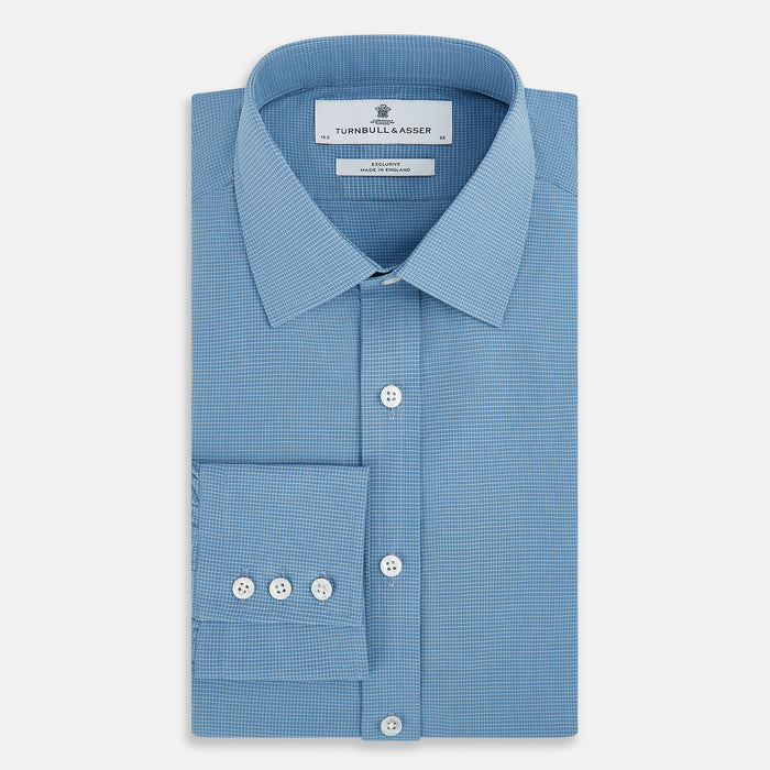 Colony Blue Pin Check Mayfair Shirt Image 4