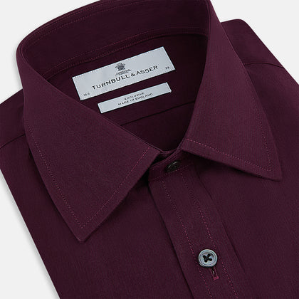 Dark Burgundy Pinstripe Mayfair Shirt