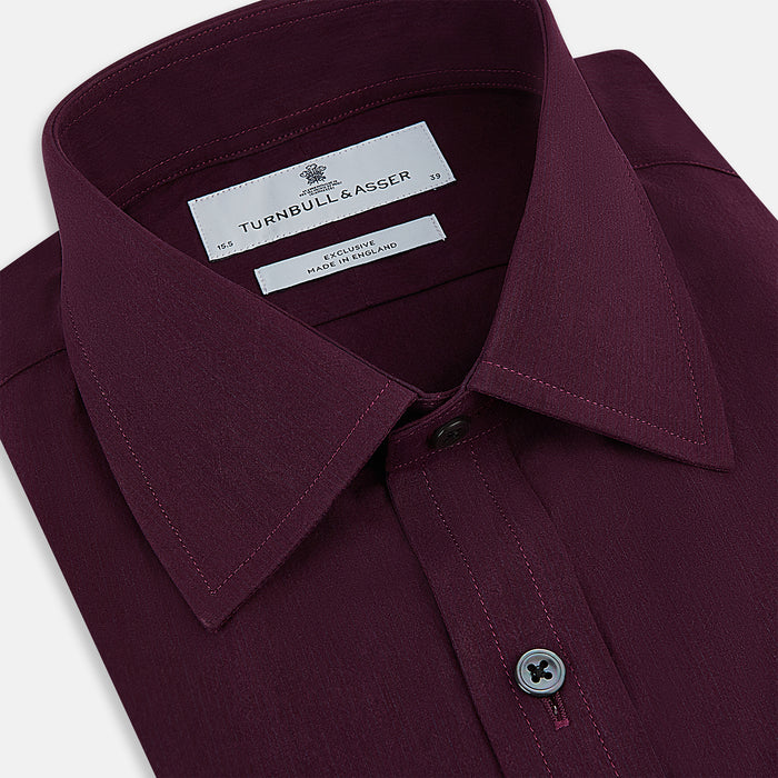 Dark Burgundy Pinstripe Mayfair Shirt Image 1