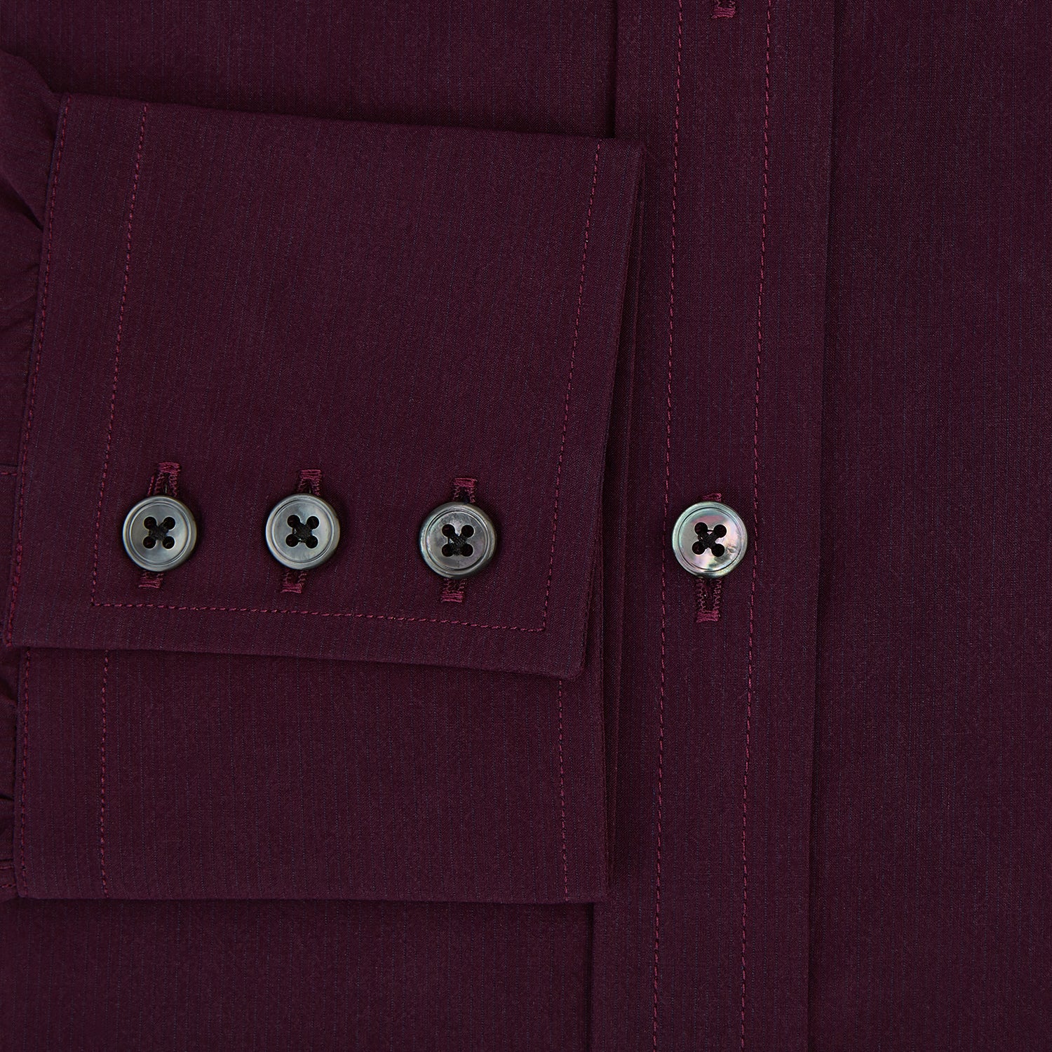 View 4 of product Dark Burgundy Pinstripe Mayfair Shirt 19