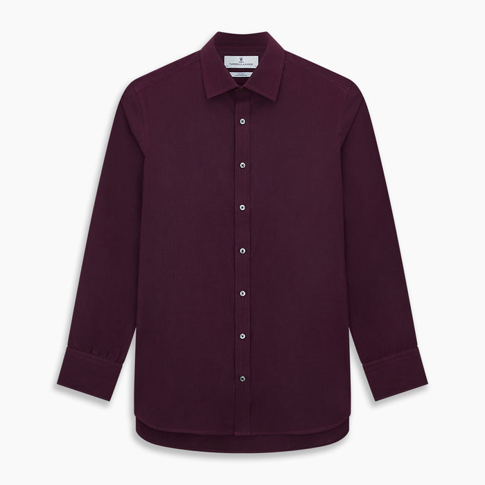 Dark Burgundy Pinstripe Mayfair Shirt Image 6