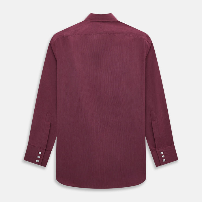 Wine Pinstripe Mayfair Shirt Image 2