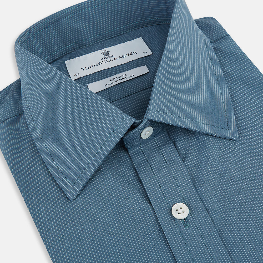 Steel Grey Pinstripe Mayfair Shirt 19