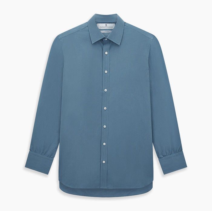 Steel Grey Pinstripe Mayfair Shirt Image 6