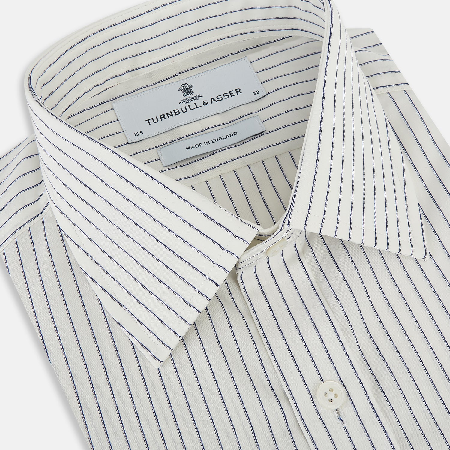 View 2 of product Navy Thin Track Stripe Mayfair Shirt 15