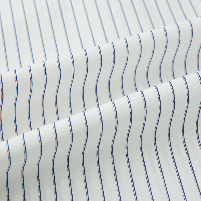 Navy Thin Track Stripe Mayfair Shirt Image 5