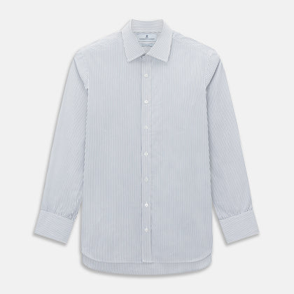 Navy Pair Stripe Mayfair Shirt