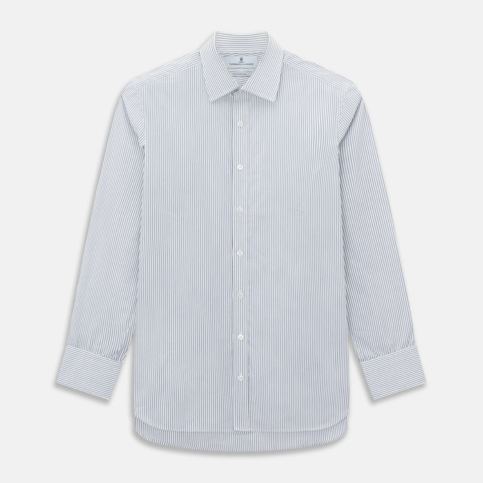 Navy Pair Stripe Mayfair Shirt