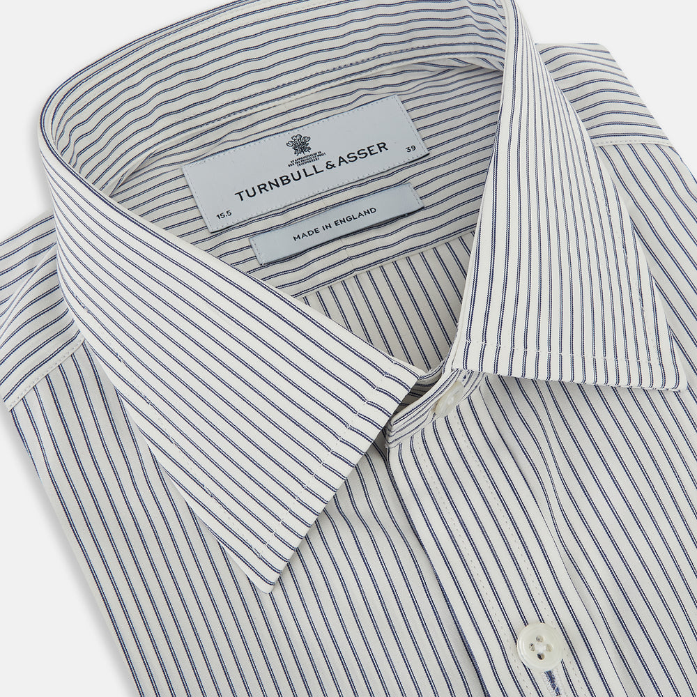 Navy Pair Stripe Mayfair Shirt 16