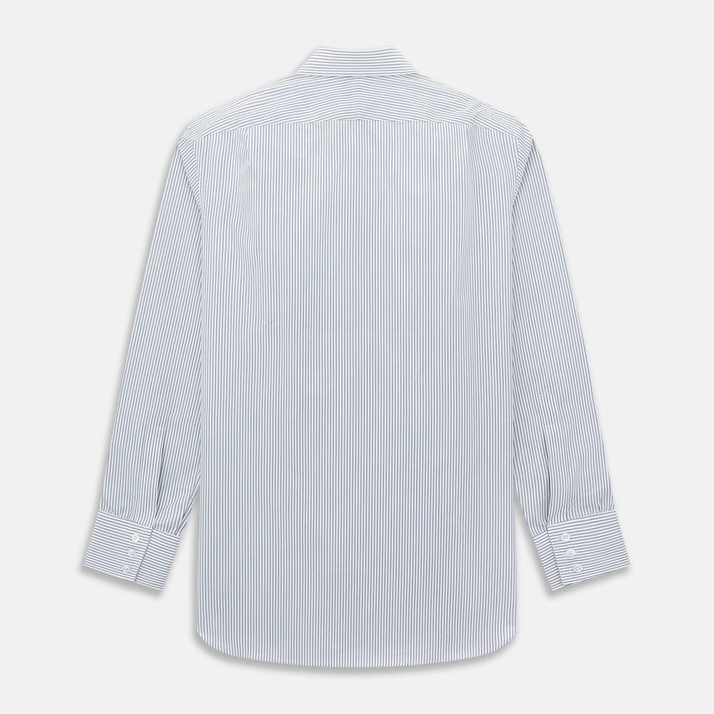 Navy Pair Stripe Mayfair Shirt 16