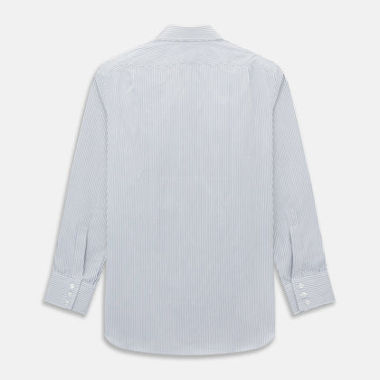 Navy Pair Stripe Mayfair Shirt Image 2