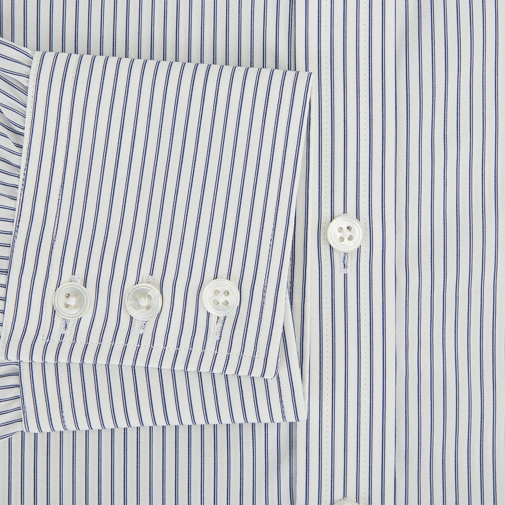 Navy Pair Stripe Mayfair Shirt 16