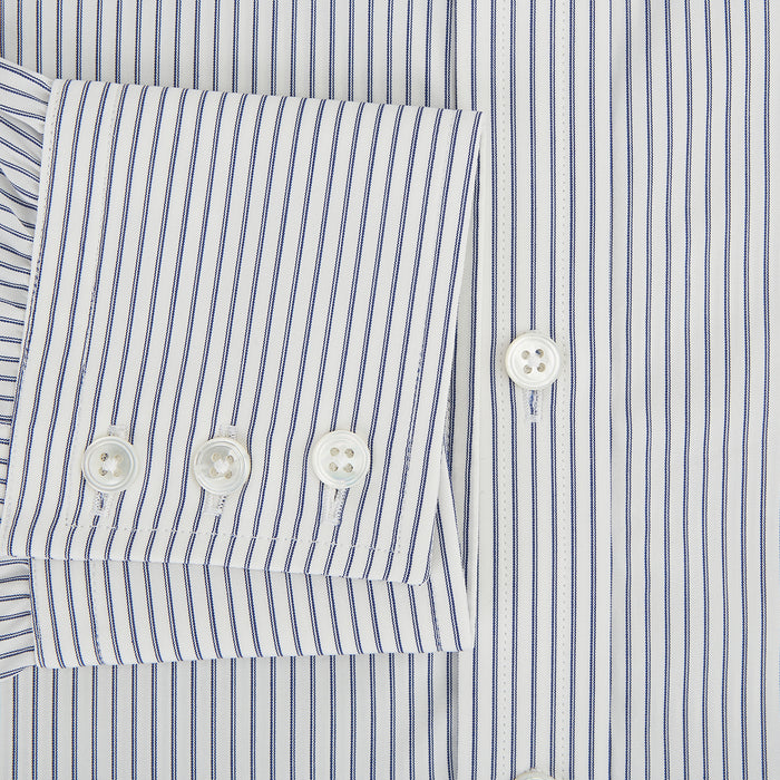 Navy Pair Stripe Mayfair Shirt Image 3