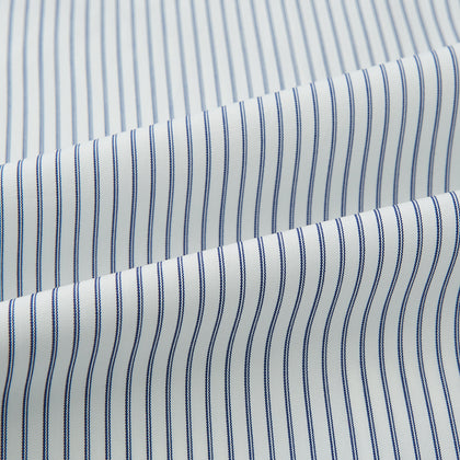 Navy Pair Stripe Mayfair Shirt Image 5