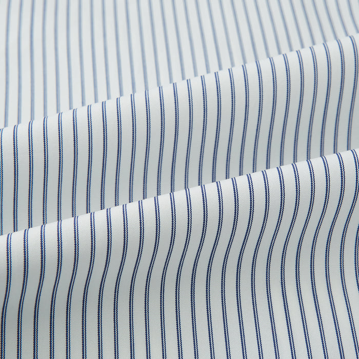 Navy Pair Stripe Mayfair Shirt Image 5