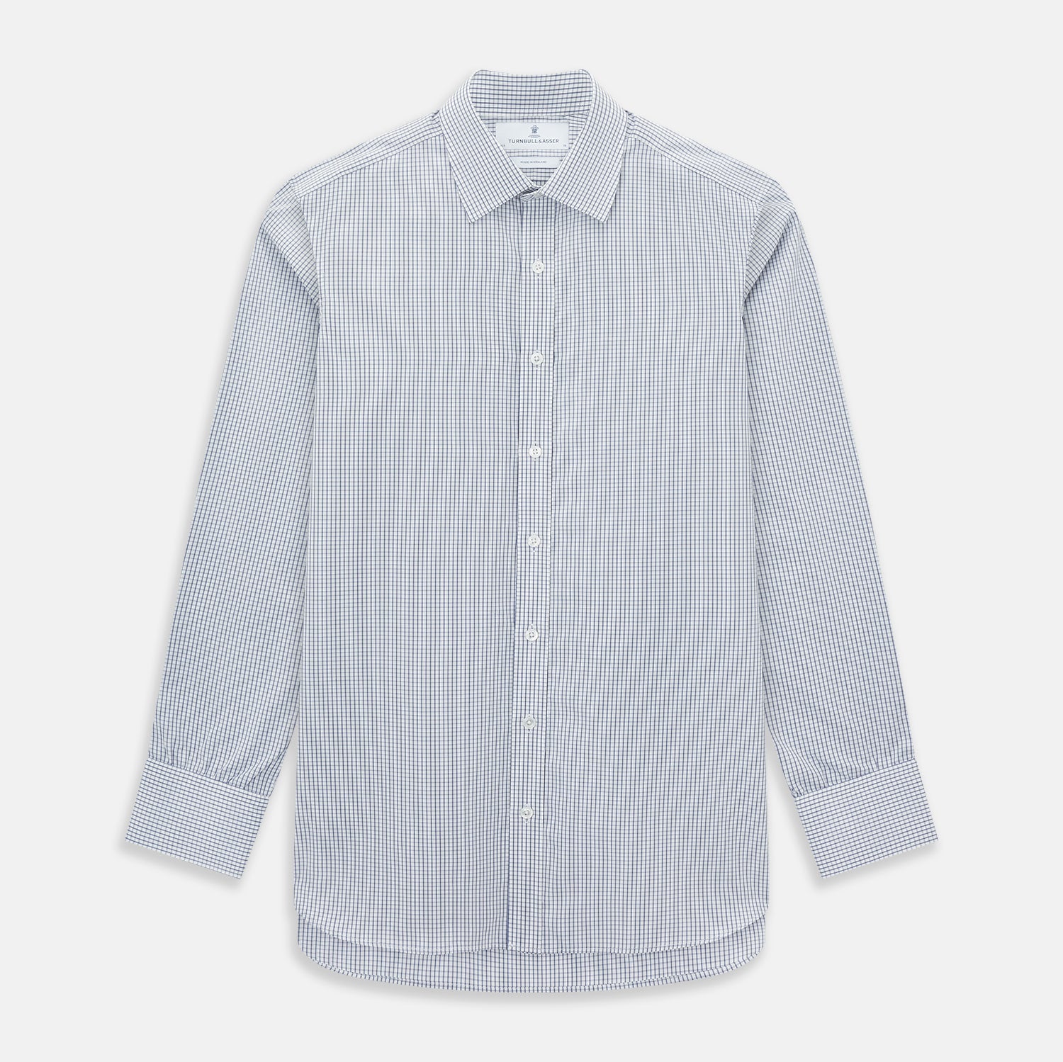 View 1 of product Navy Tattersall Check Mayfair Shirt 15.5