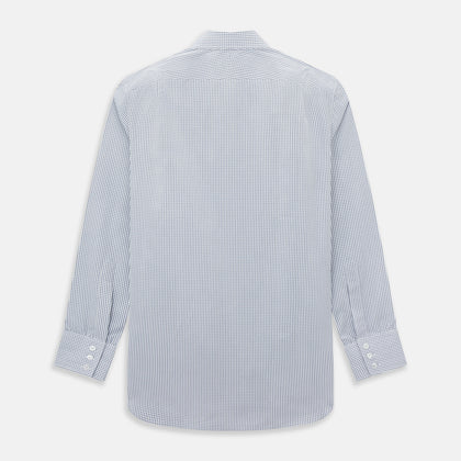 Navy Tattersall Check Mayfair Shirt Image 2