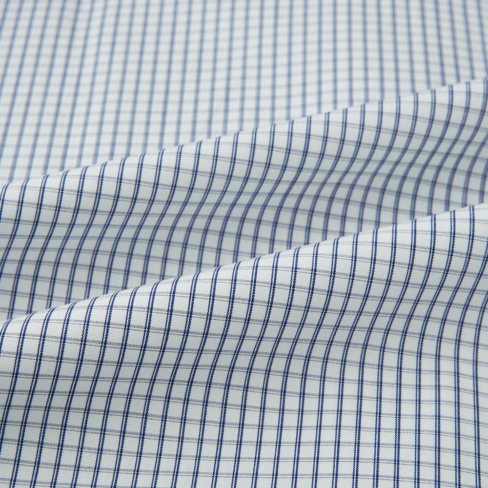 Navy Tattersall Check Mayfair Shirt 15.5