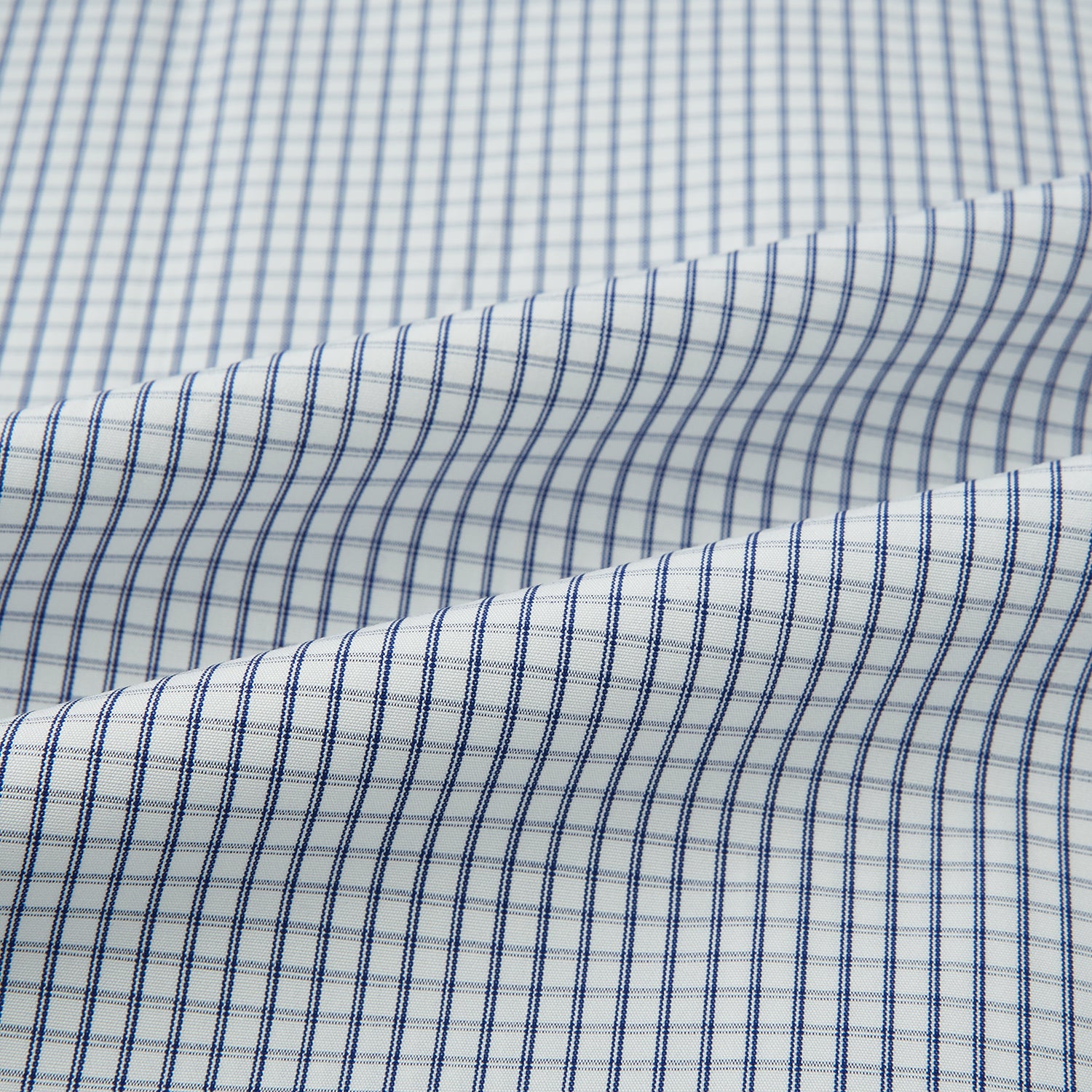 View 6 of product Navy Tattersall Check Mayfair Shirt 15.5