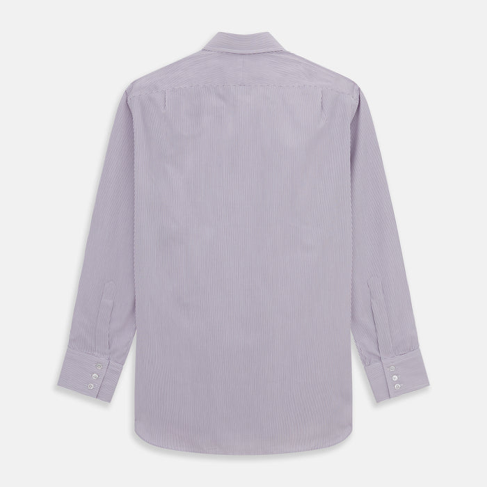 Purple Pinstripe Mayfair Shirt Image 4