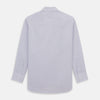View 5 of product The Turnbull & Asser Red and Blue Tattersall Check Mayfair Shirt features long sleeves, cotton poplin fabric, a pointed collar, and buttoned cuffs, displayed flat on a white background.