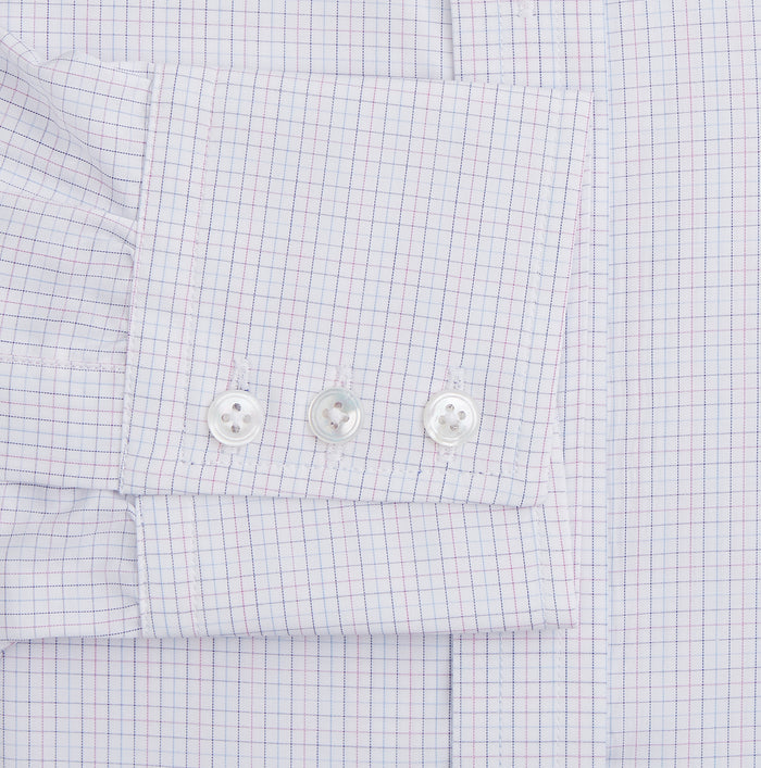 Red and Blue Tattersall Check Mayfair Shirt Image 2