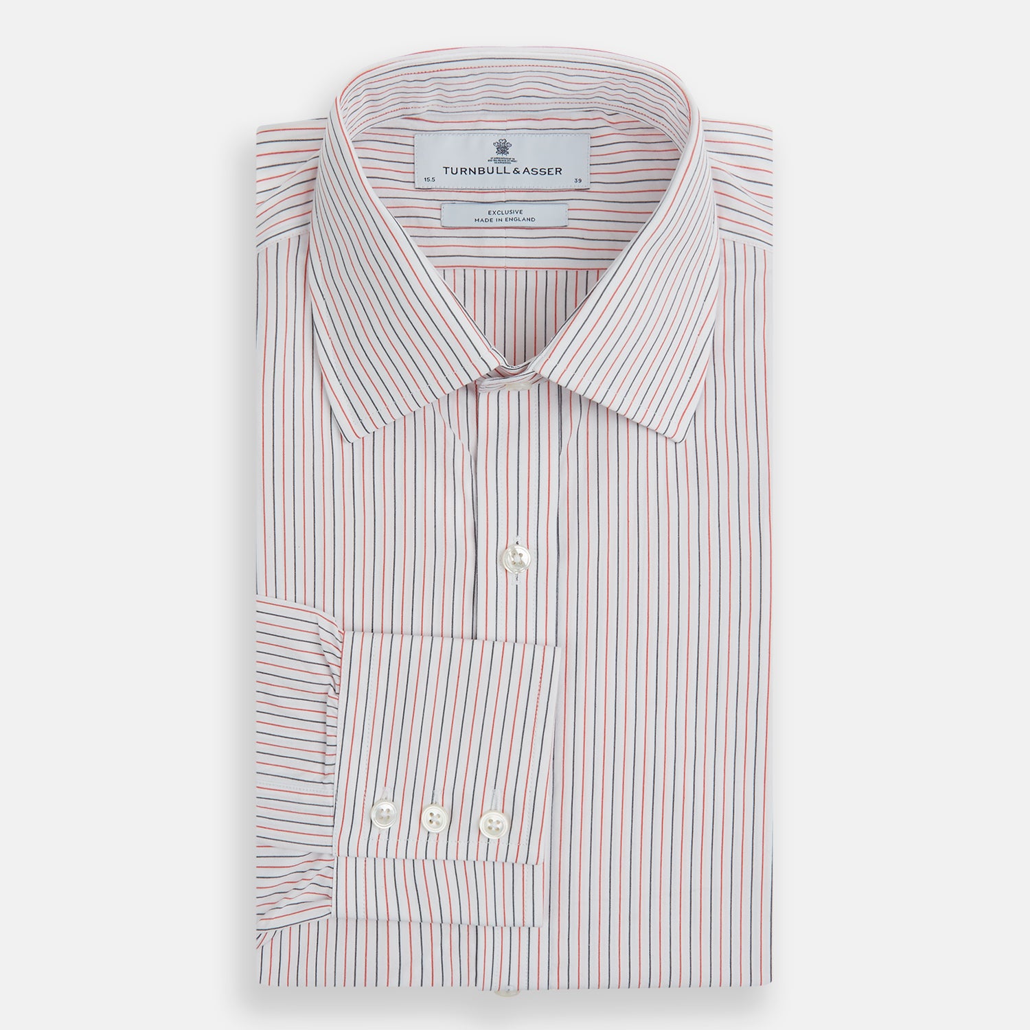 Red and Navy Pinstripe Mayfair Shirt