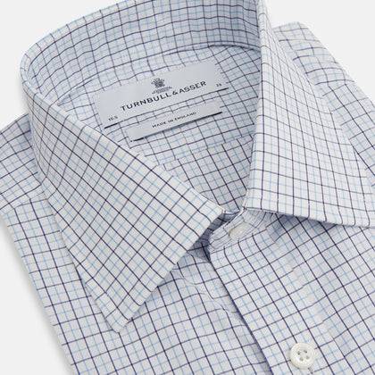 Blue Double Graph Check Mayfair Shirt