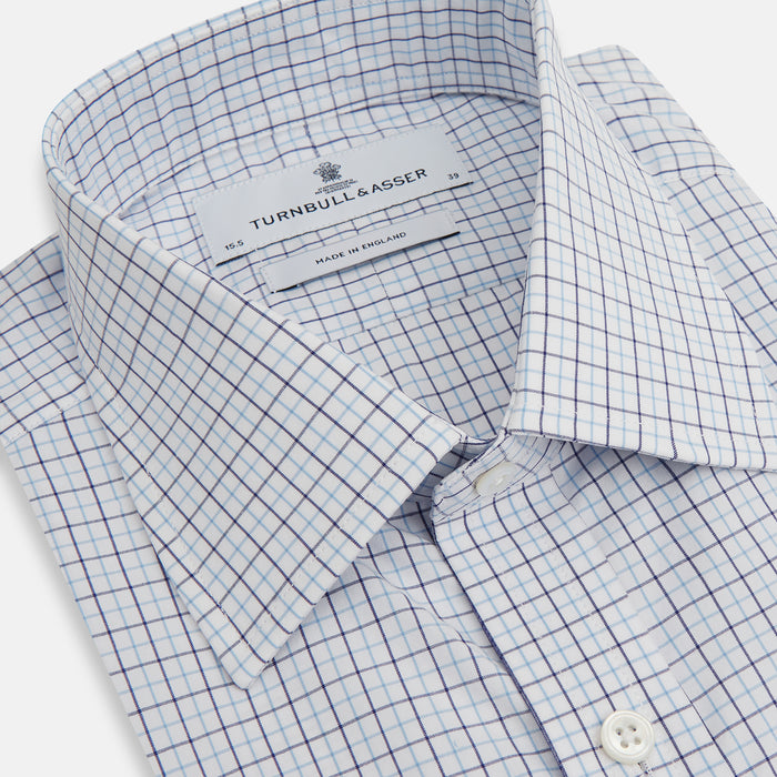 Blue Double Graph Check Mayfair Shirt Image 1