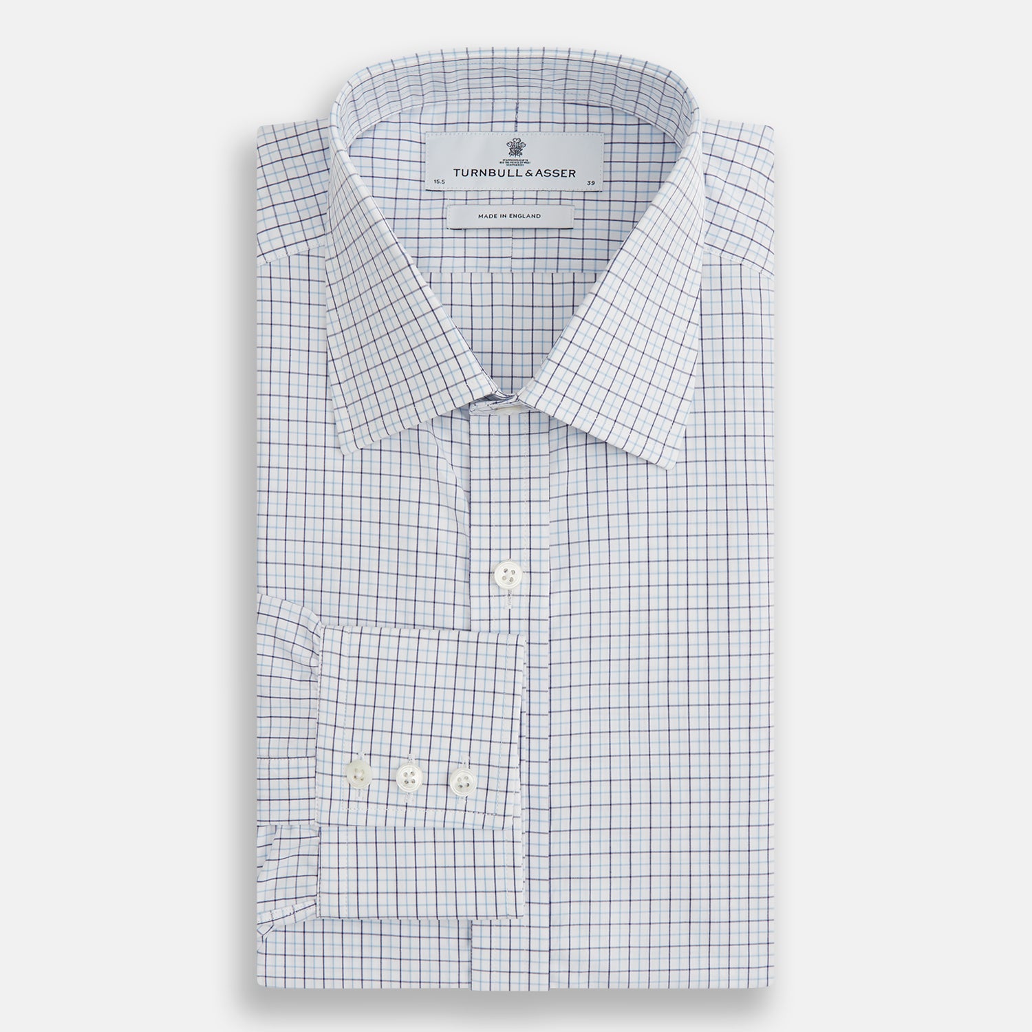 Blue Double Graph Check Mayfair Shirt – Turnbull & Asser
