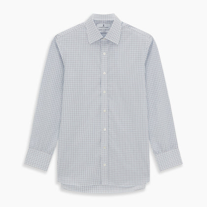 Blue Double Graph Check Mayfair Shirt Image 5