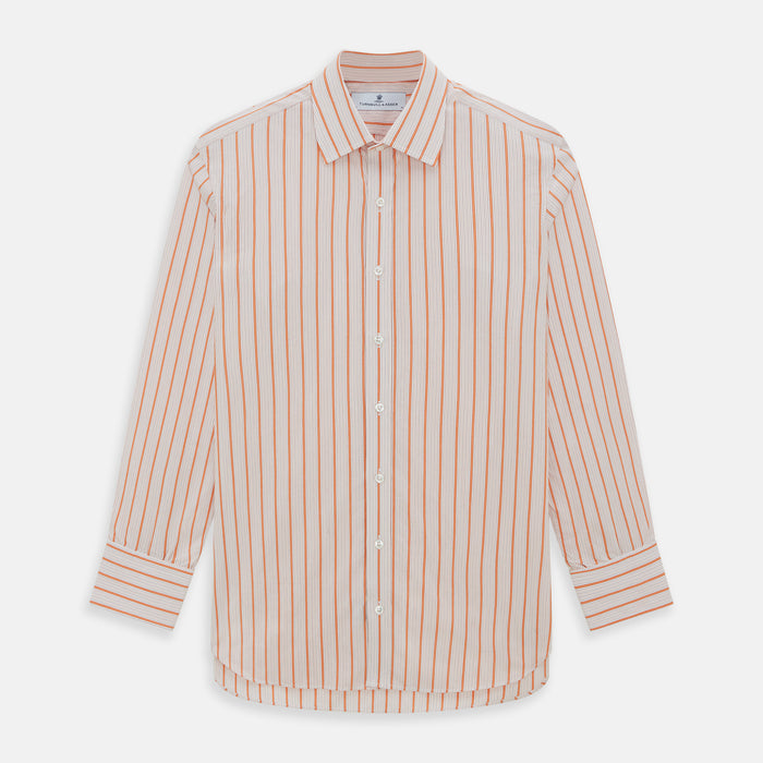 Orange Graph Overlay Check Mayfair Shirt