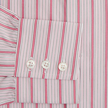 Pink Multi Track Stripe Mayfair Shirt Image 2
