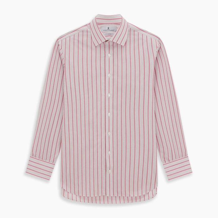 Pink Multi Track Stripe Mayfair Shirt Image 5