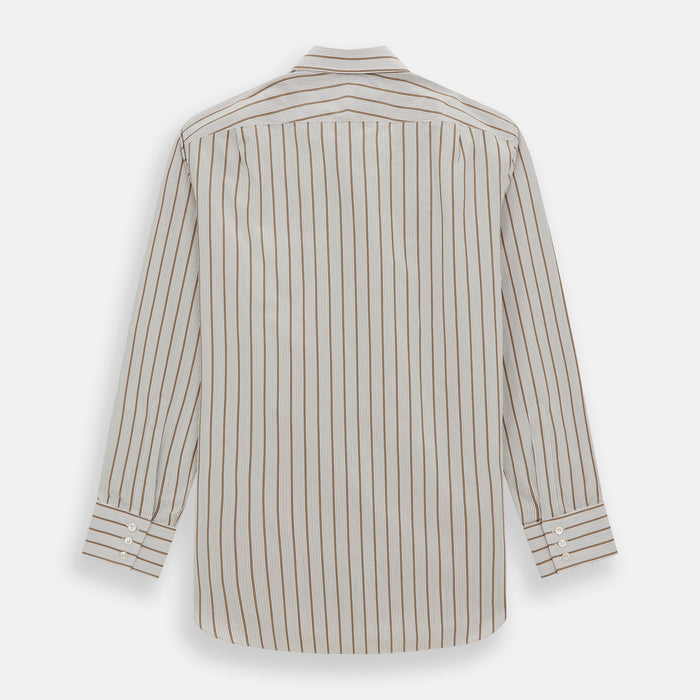 Brown Multi Track Stripe Mayfair Shirt Image 4