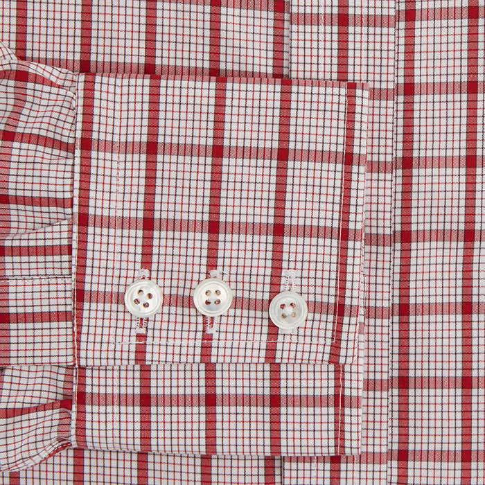 Red Graph Overlay Check Mayfair Shirt Image 2