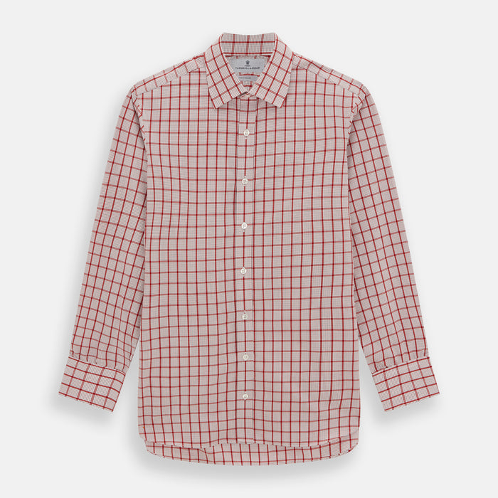 Red Graph Overlay Check Mayfair Shirt