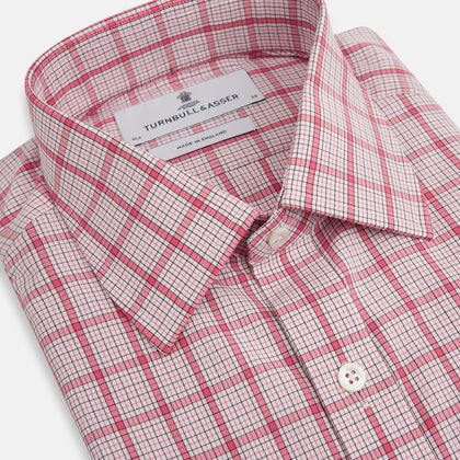 Pink Graph Overlay Check Mayfair Shirt