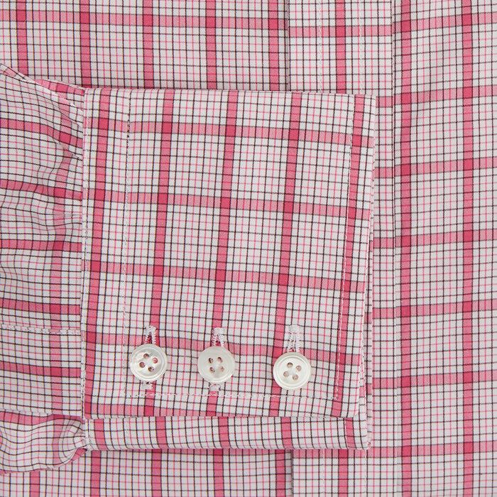 Pink Graph Overlay Check Mayfair Shirt Image 2