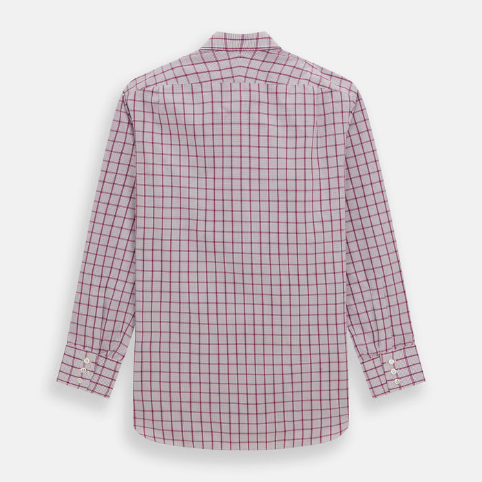 Purple Graph Overlay Check Mayfair Shirt Image 4