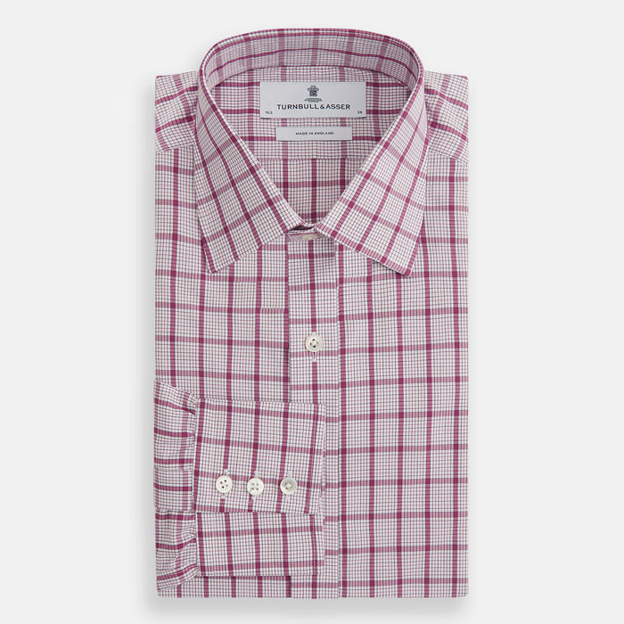 Purple Graph Overlay Check Mayfair Shirt Image 3
