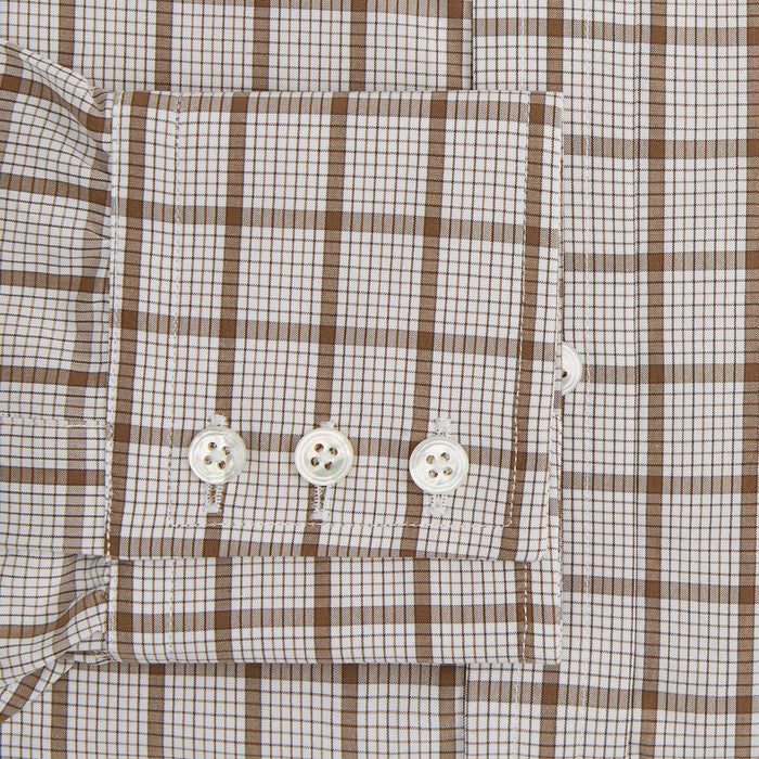 Brown Graph Overlay Check Mayfair Shirt Image 2