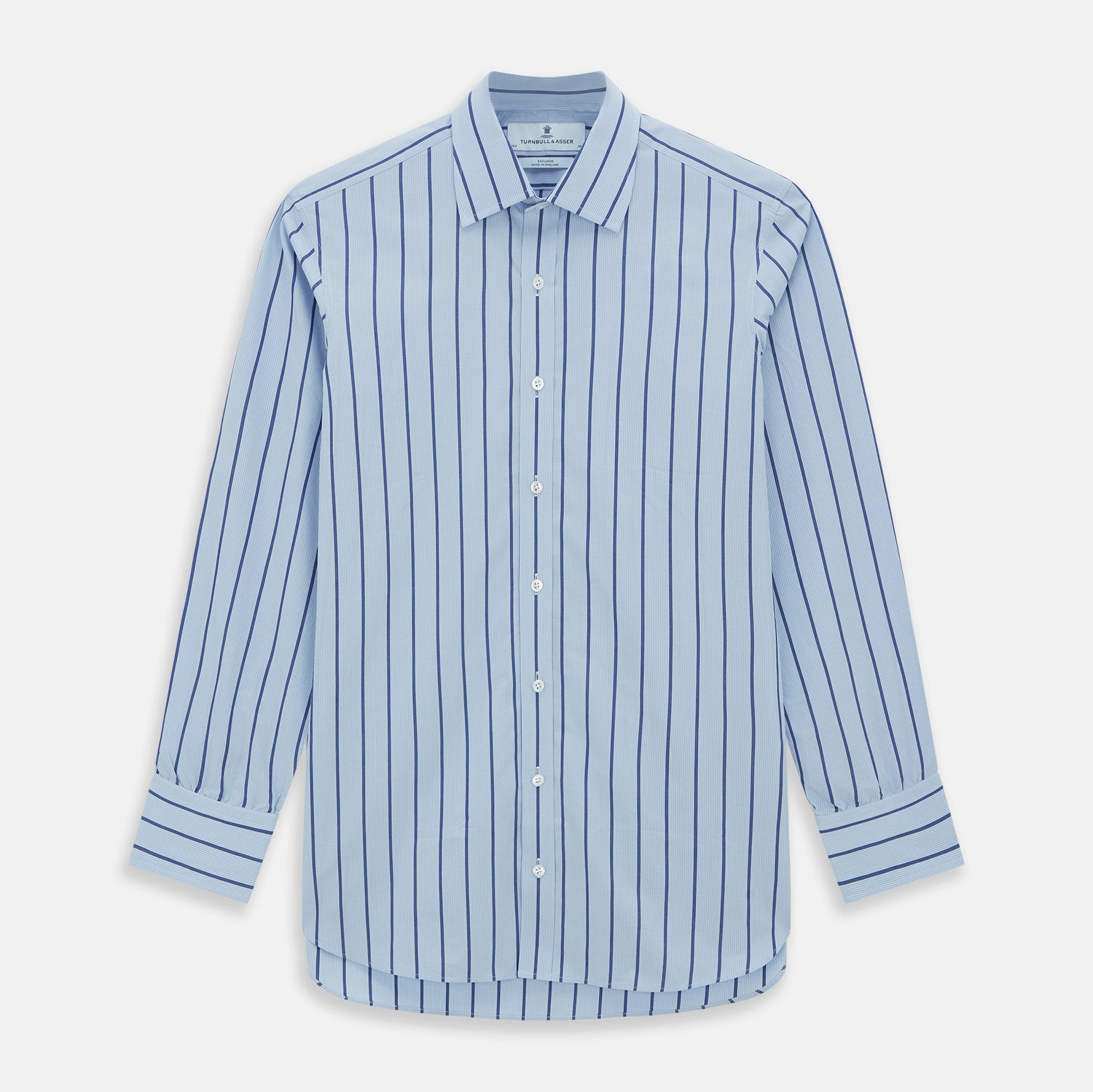 Blue Track Stripe Mayfair Shirt – Turnbull & Asser