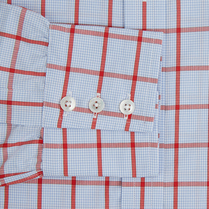 Red Windowpane Check Mayfair Shirt Image 2