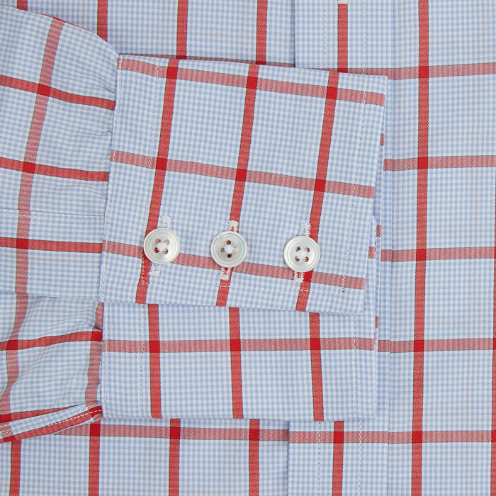 Red Windowpane Check Mayfair Shirt Image 2