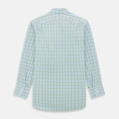 Light Green Windowpane Check Mayfair Shirt Image 5