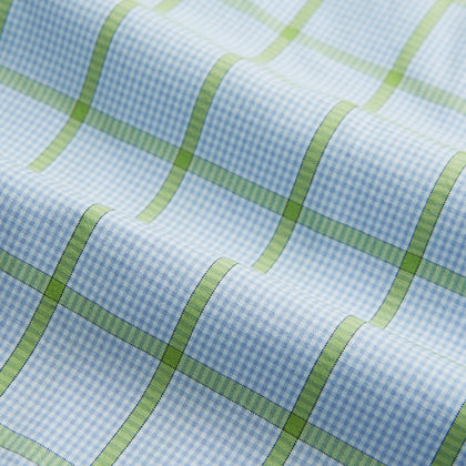 Light Green Windowpane Check Mayfair Shirt Image 4