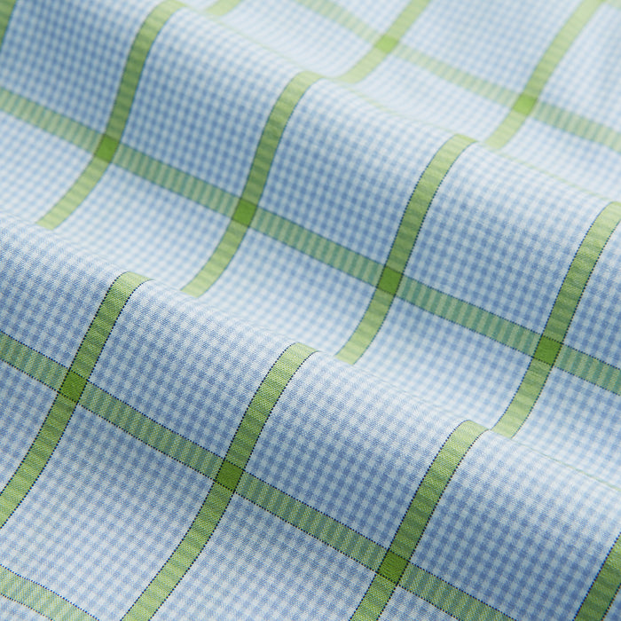 Light Green Windowpane Check Mayfair Shirt Image 4